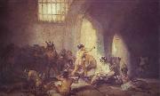 Francisco Jose de Goya The Madhouse. Norge oil painting reproduction
